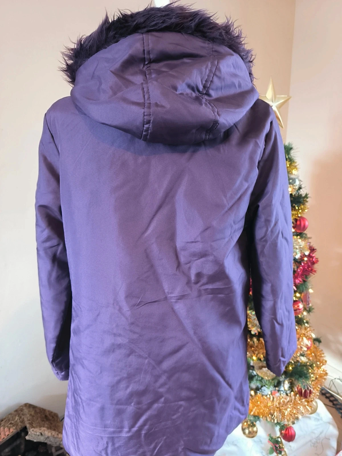 Manteau hiver violet Damart Anne de Lancay taille 38/40 – photo 4